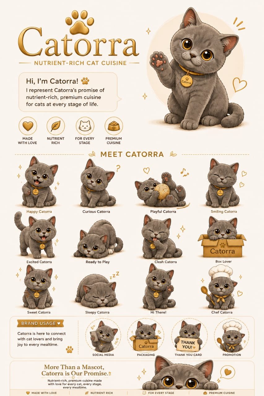 Catorra mascot character reference